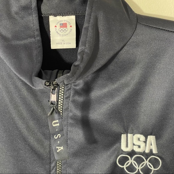 USA Olympic Team Committee Mens XL Soft Shell Jacket Black Full Zip. Made In USA - Picture 3 of 5